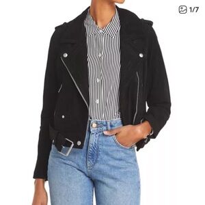 BlankNYC Black Suede Moto Jacket